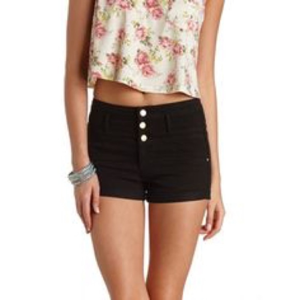 Refuge Black high waisted shorts